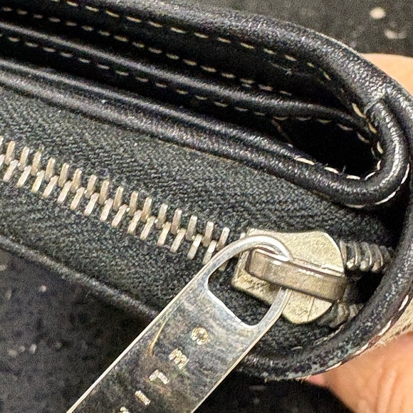 Vintage Celine Macadam monogram bifold compact wallet canvas and leather rare - Picture 11 of 13